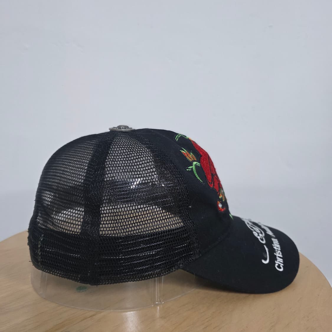 에드하디 y2k 블랙 스컬 해골 자수 볼캡 트러커 모자 상품이미지3