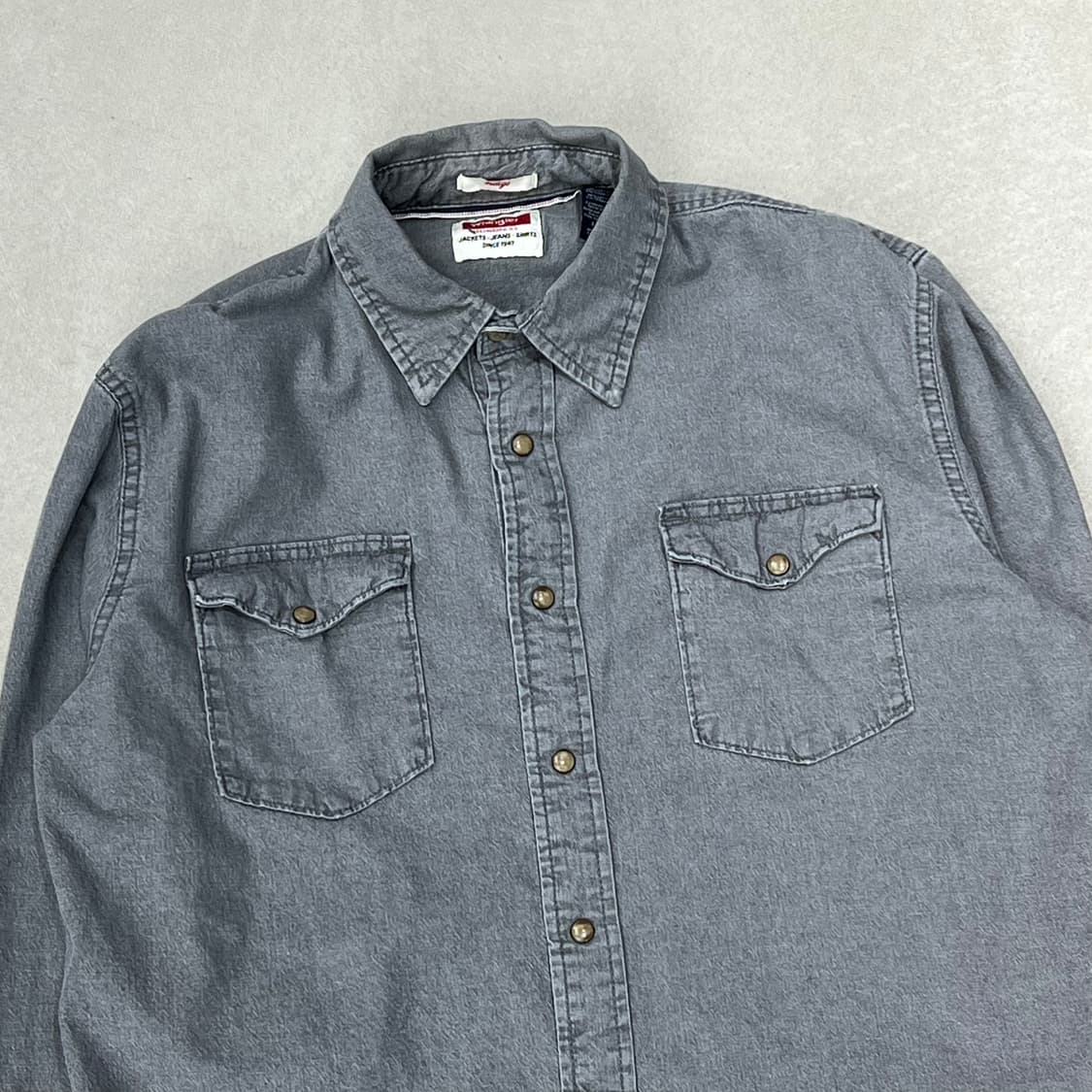 랭글러 그레이 데님셔츠 s09042 상품이미지3