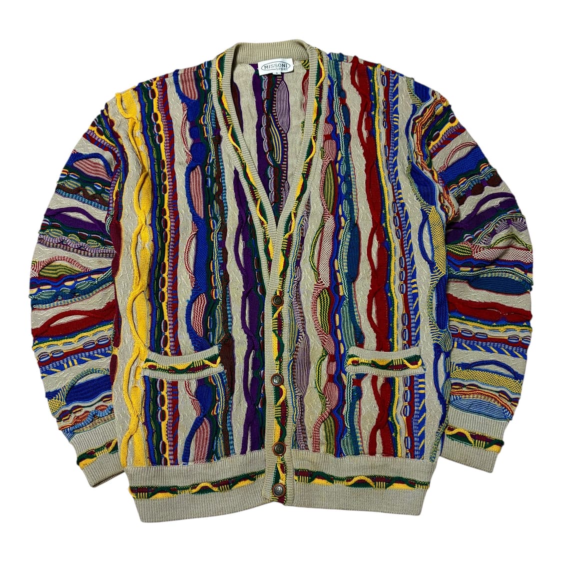 미쏘니 케이블 패턴 울 니트 가디건 상품이미지1