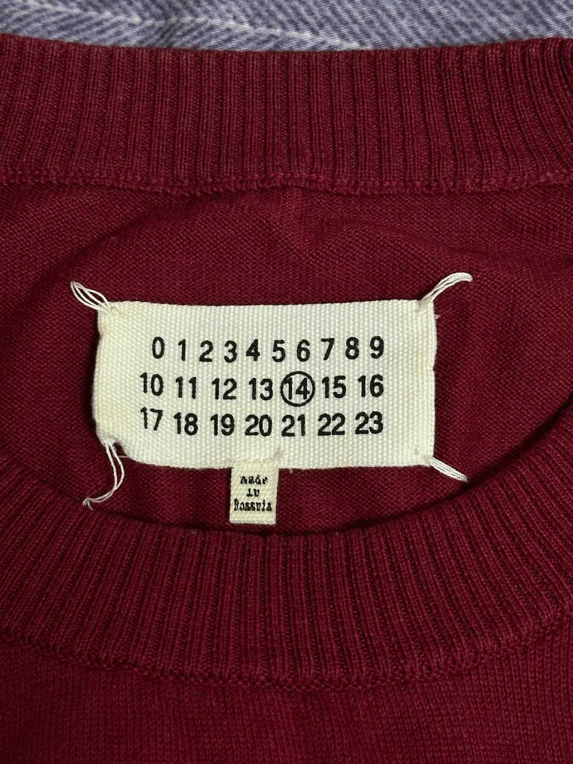 마르지엘라 버건디 앨보패치 니트 상품이미지5