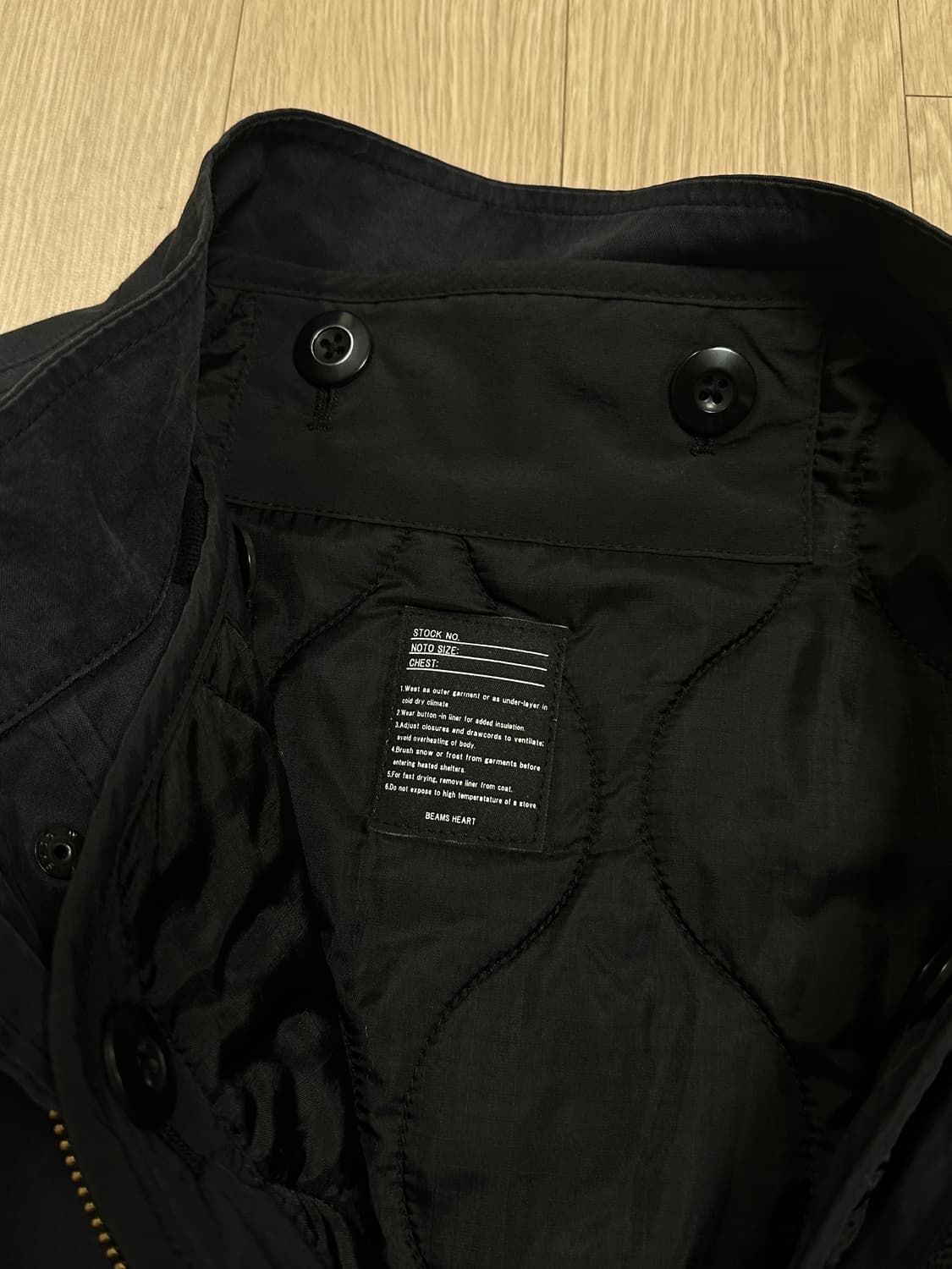 BEAMS m65 피쉬테일 블랙 (S) 상품이미지2