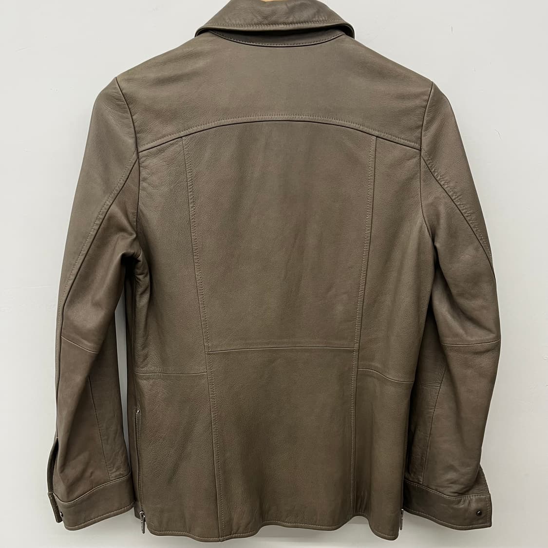 클래식 양가죽 레더자켓 카키브라운톤 남M 상품이미지7