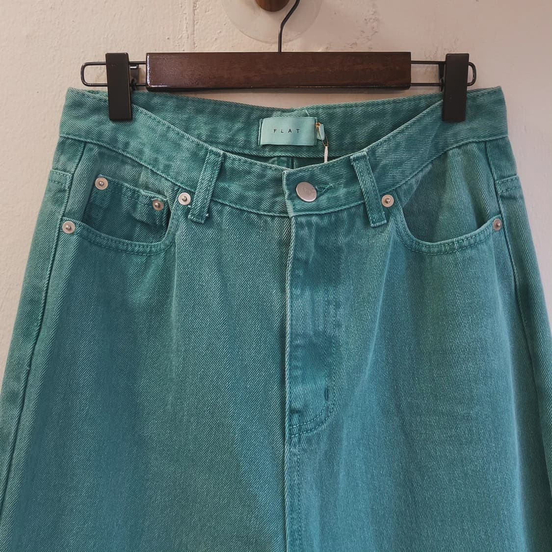 그린블루 빈티지워싱 데님팬츠 상품이미지3