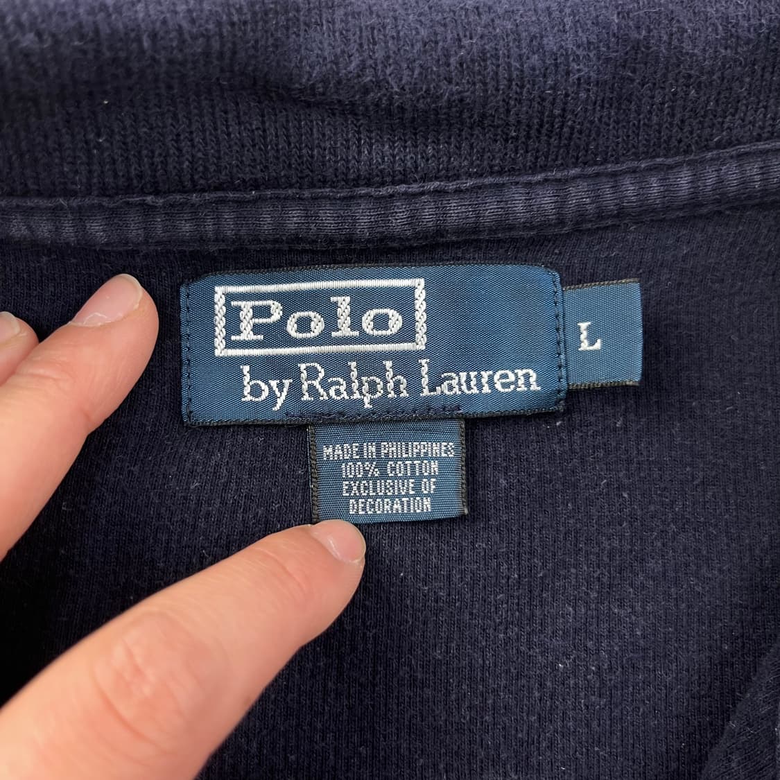100 폴로랄프로렌 코튼 반집업 니트 상품이미지4