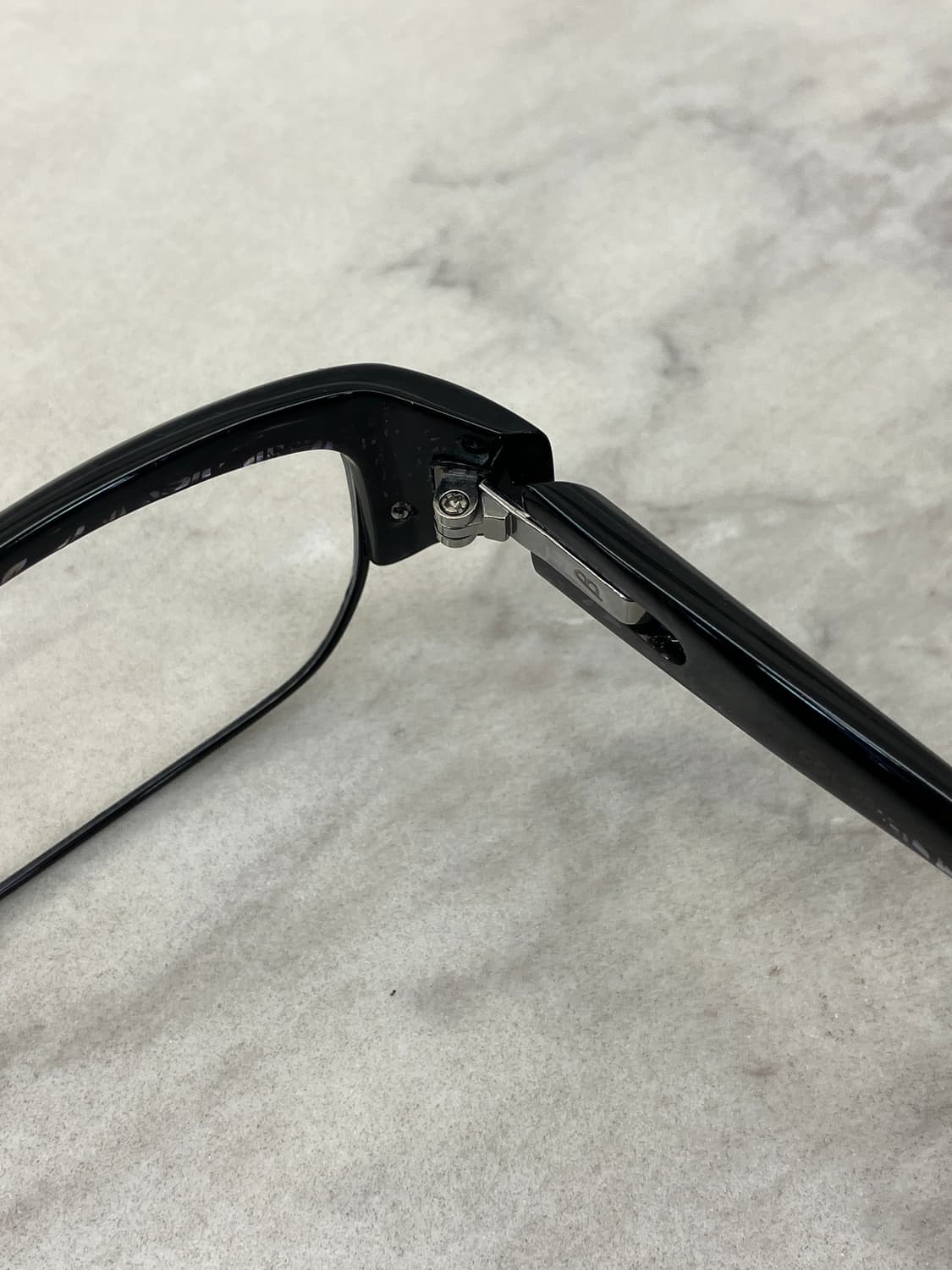 B49 자포니즘 JAPONISM 패턴 블랙 소프트 스퀘어 하금테 안경 상품이미지3