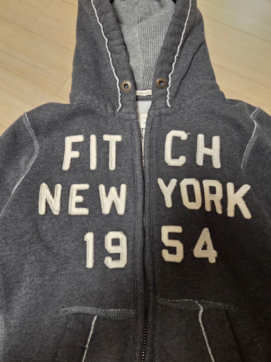 아베크롬비 챠콜 스펠아웃 후드집업 상품이미지3