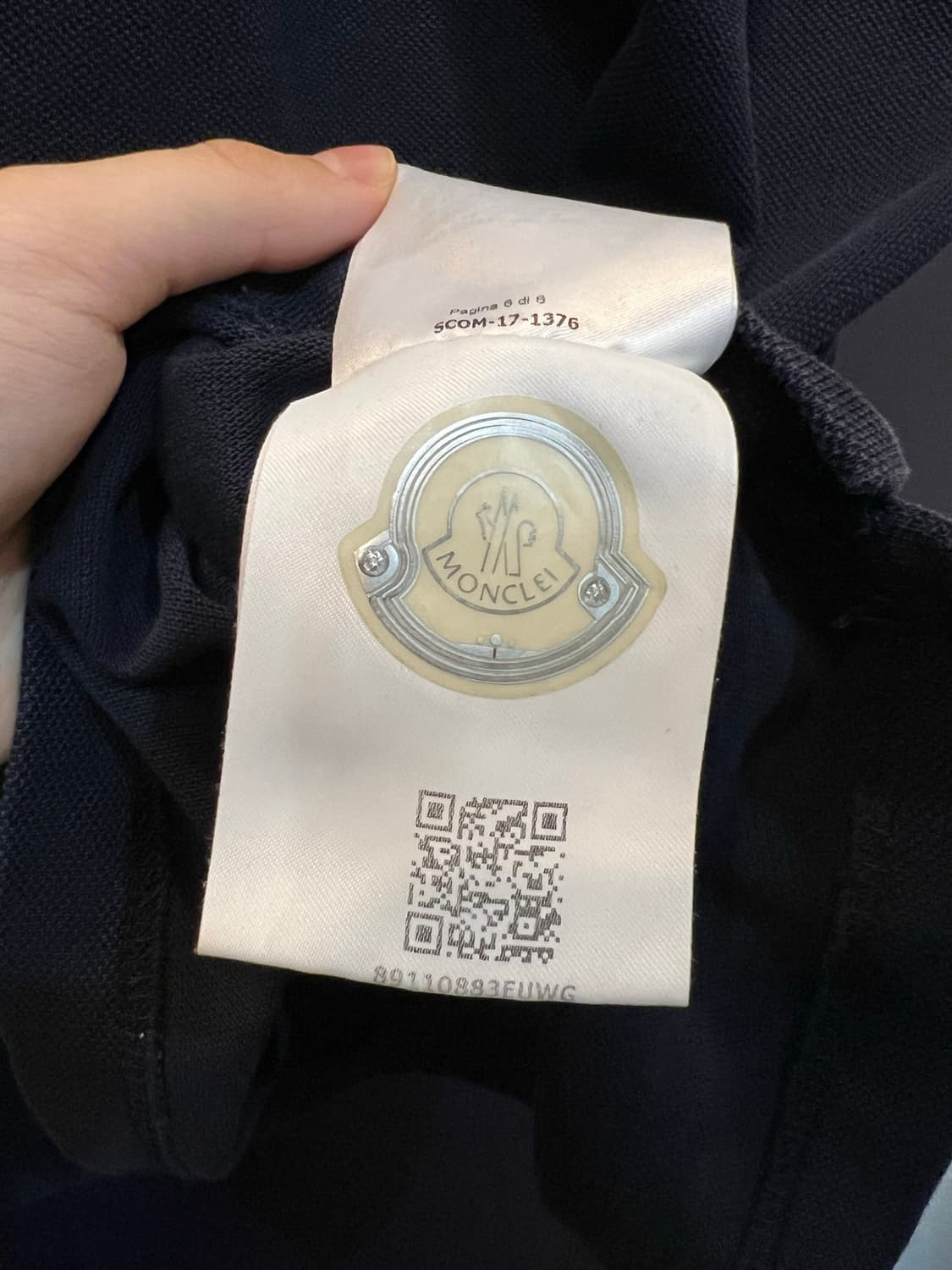 몽클레어 로고 패치 반팔 카라티(XL) 상품이미지6