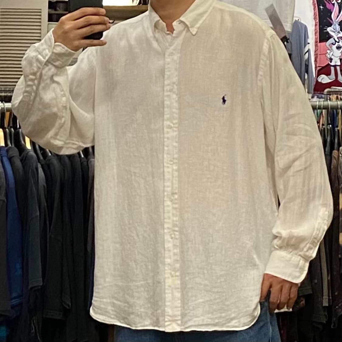 새상품급 00s USA 폴로랄프로렌 정품 린넨셔츠 상품이미지2