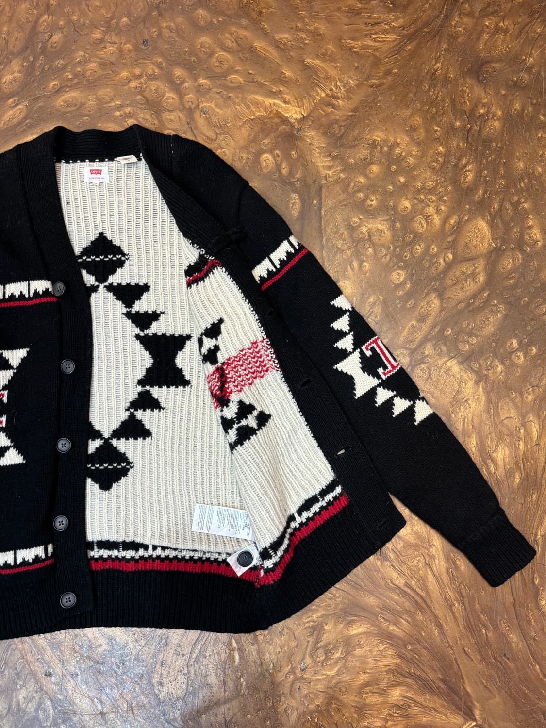 Levi's 리바이스 울 패턴 니트 가디건 M 상품이미지4