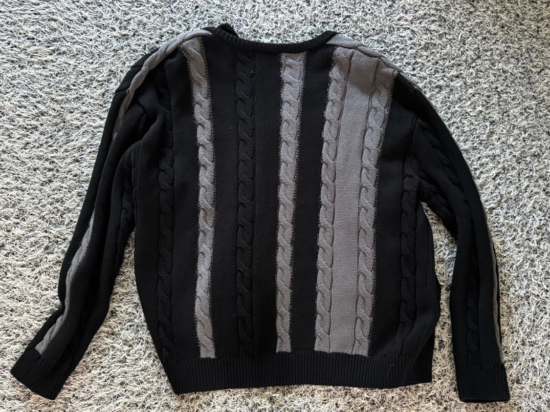 엑스톤즈 멀티 컬러 케이블 니트집업 상품이미지4