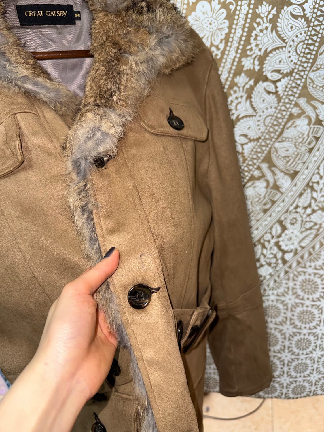 Great gatsby 그레이트 게츠비 벨티드 양털 무스탕  상품이미지5