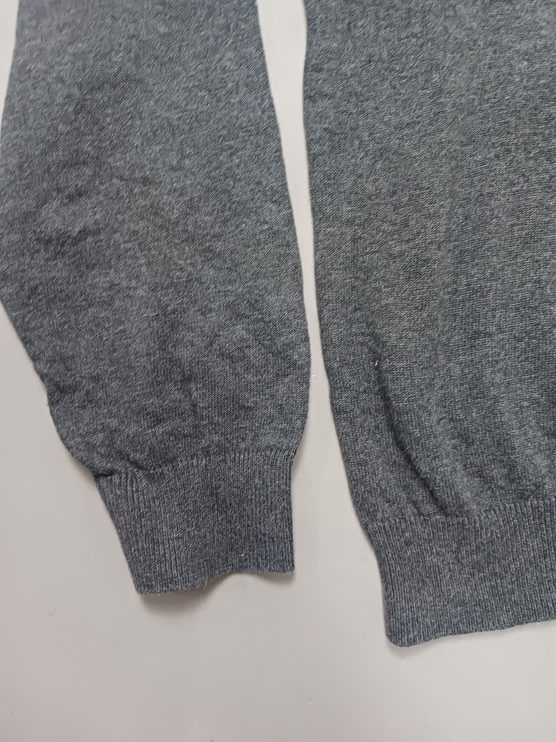 [M] 리포트 콜렉션 하프지퍼 긴소매 스웨터 니트 그레이 상품이미지3