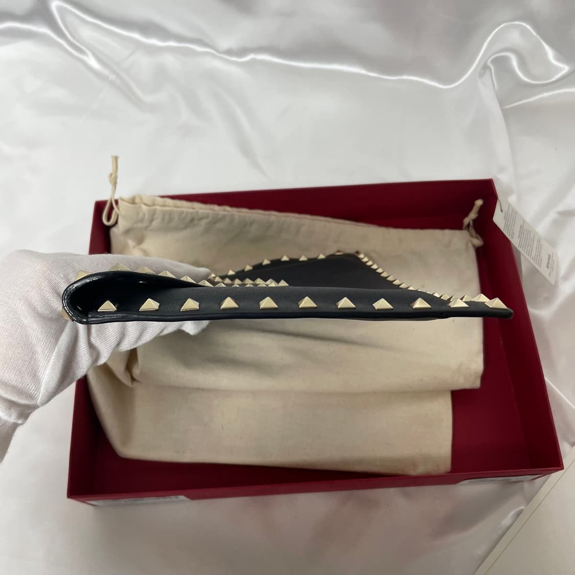 발렌티노 락스터드 클러치 블랙 풀세트 A급 상품이미지4