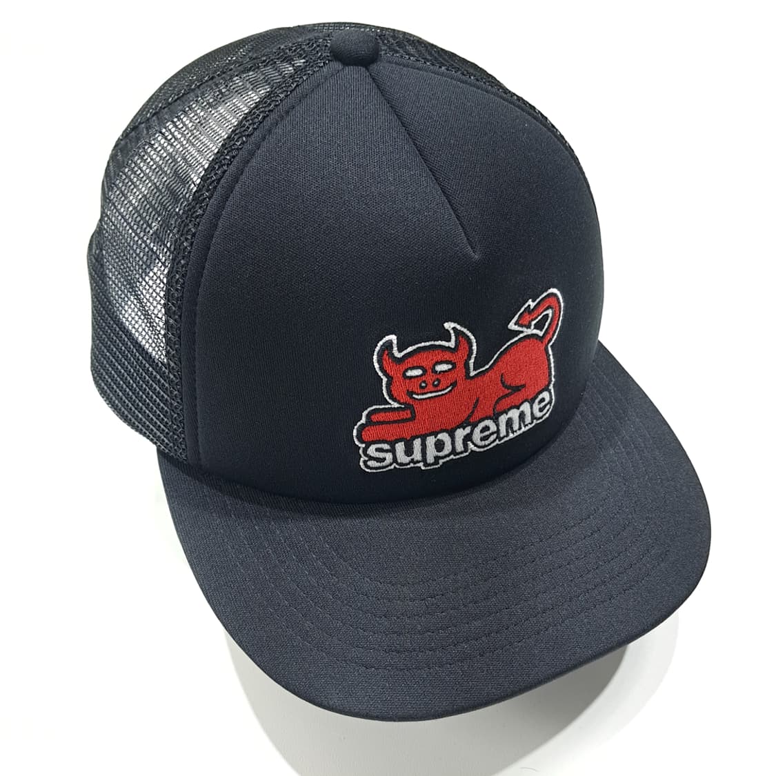 CL739 슈프림 x 토이머신 메쉬백 5패널 블랙 트러커캡 모자 상품이미지2