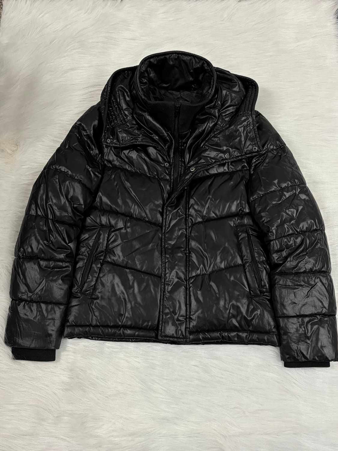 00s 하이넥 유광 패딩 락시크 펑크 오피움 y2k 상품이미지1