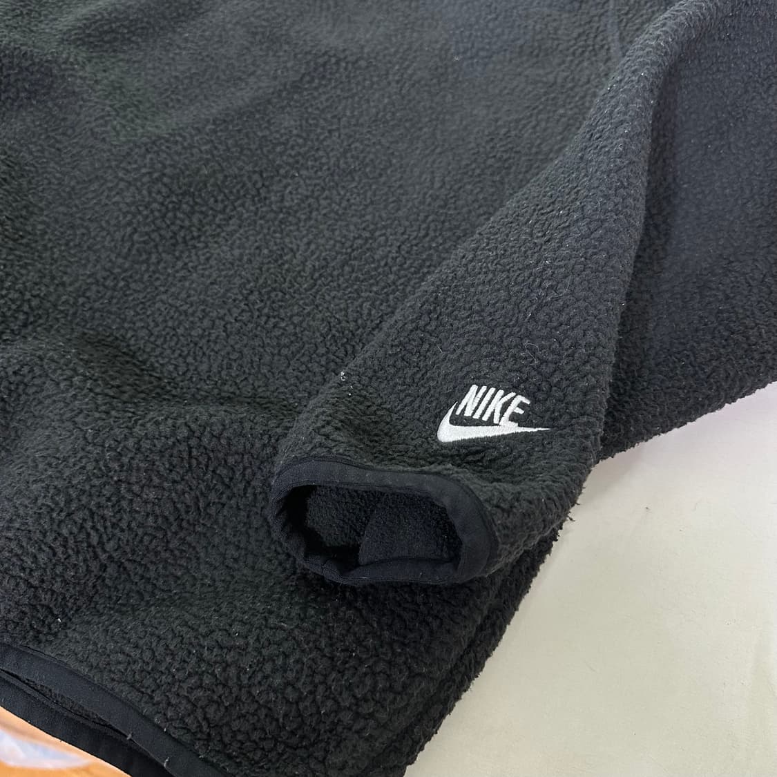 XL 나이키 오버핏 먹색 빅자수 플리스맨투맨 상품이미지3