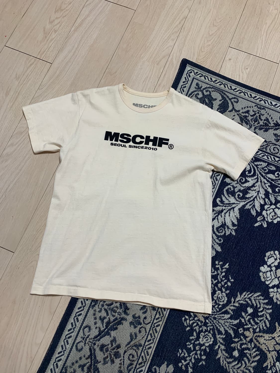 미스치프 반팔 티셔츠 아이보리 M 상품이미지1