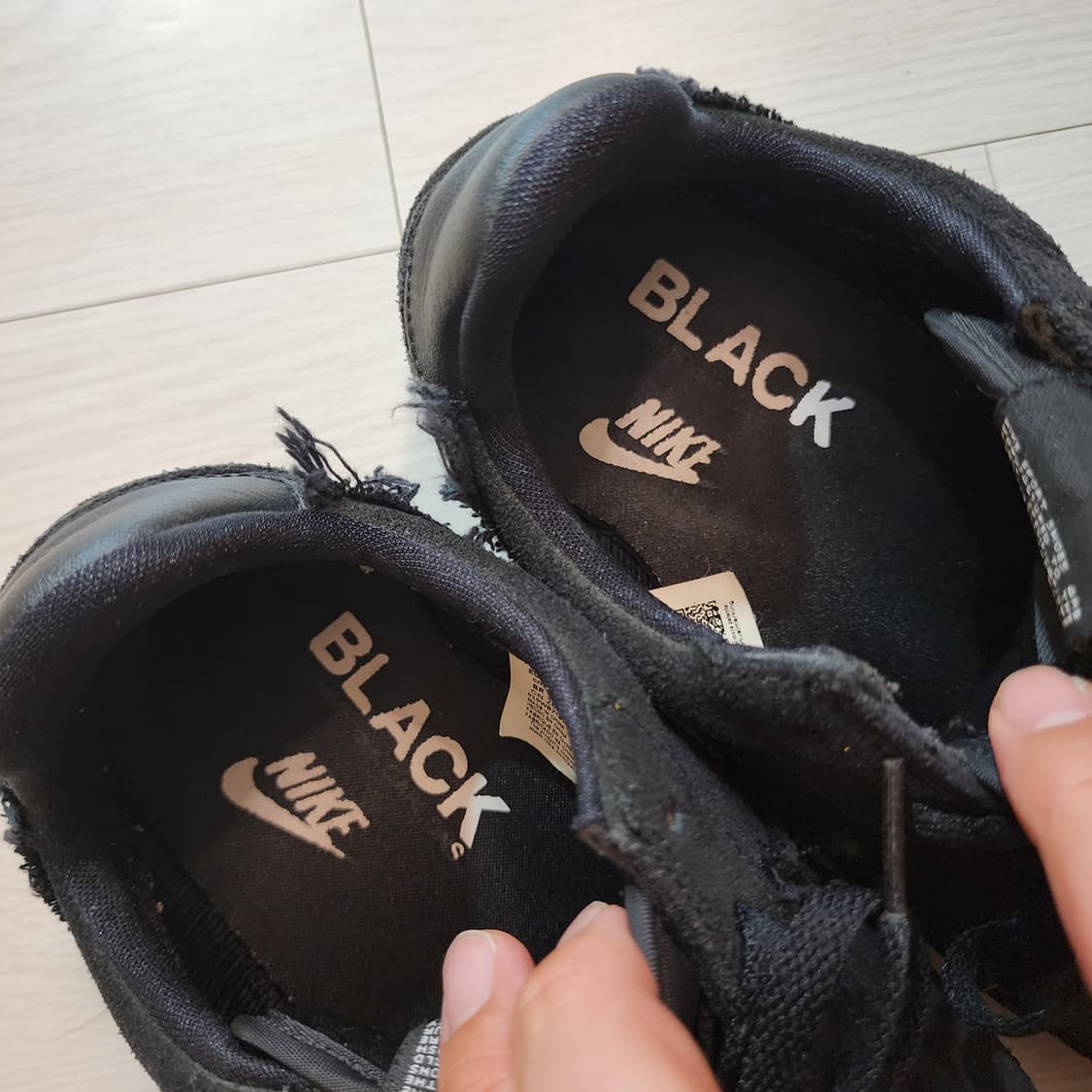 나이키 x  꼼데가르송 와플레이서 블랙 상품이미지6