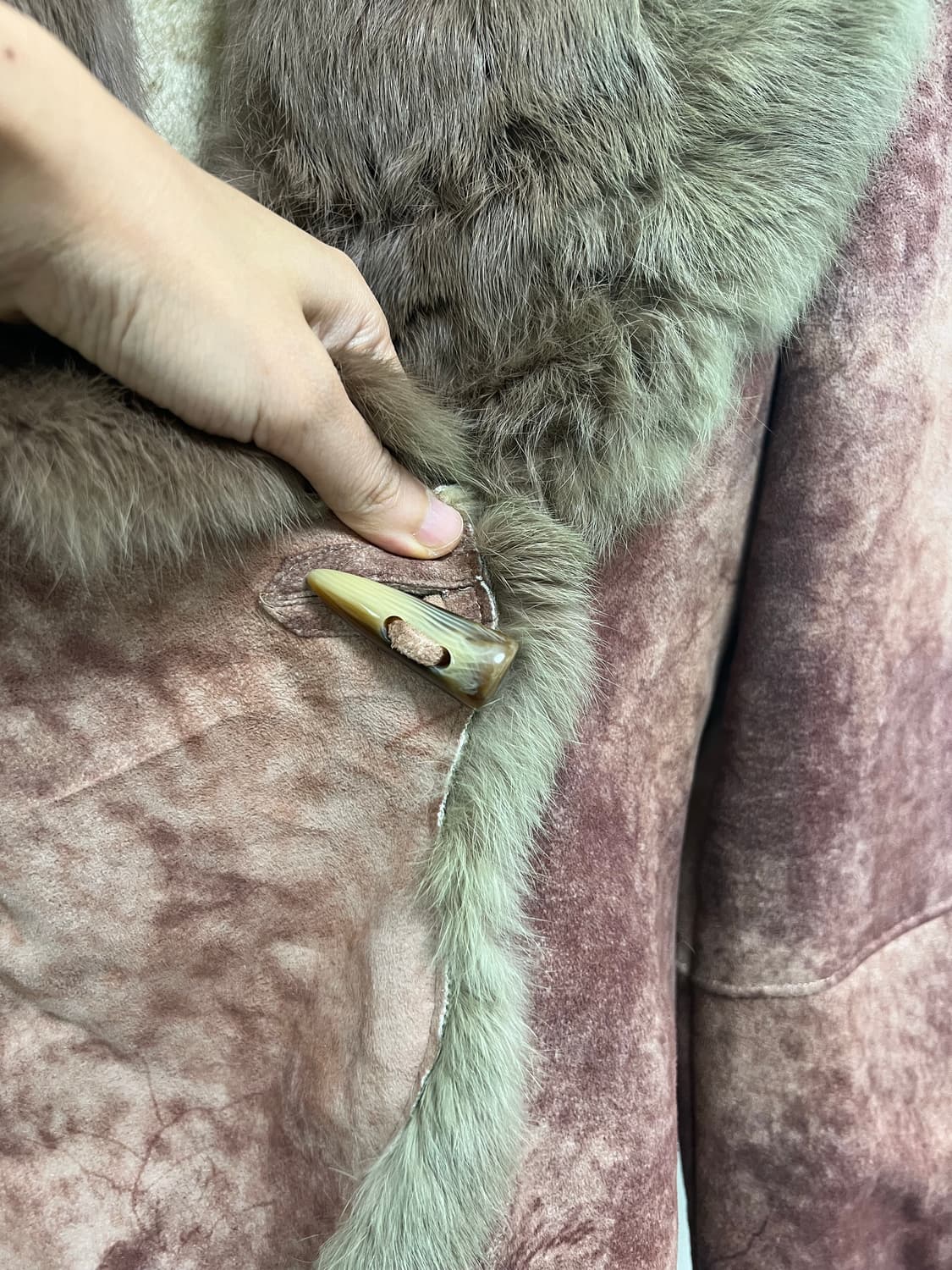 토끼털퍼트리밍 무스탕 갸루 y2k 상품이미지4