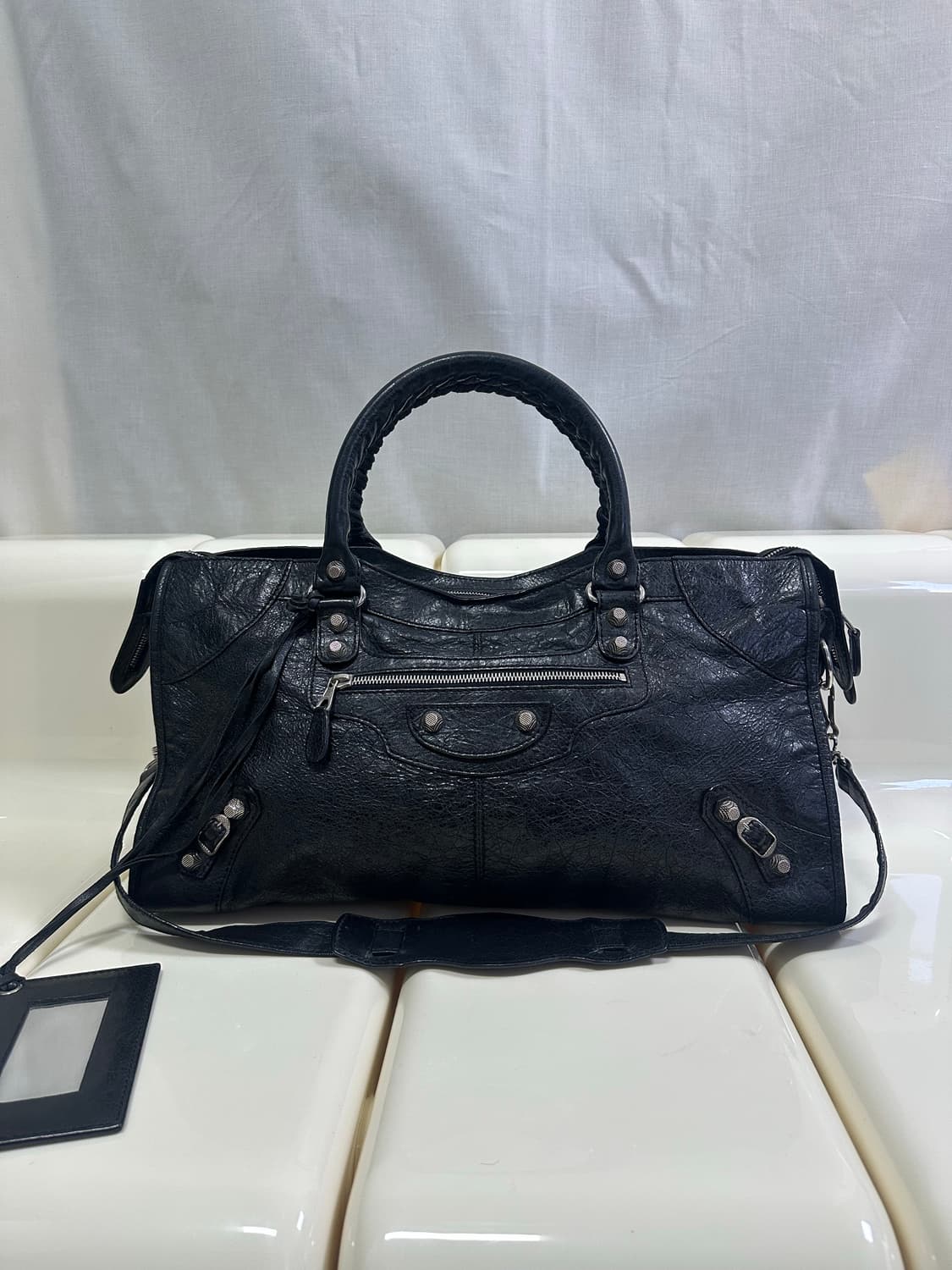 [A 정품] 발렌시아가 시티 모터백 파트타임 블랙 상품이미지7