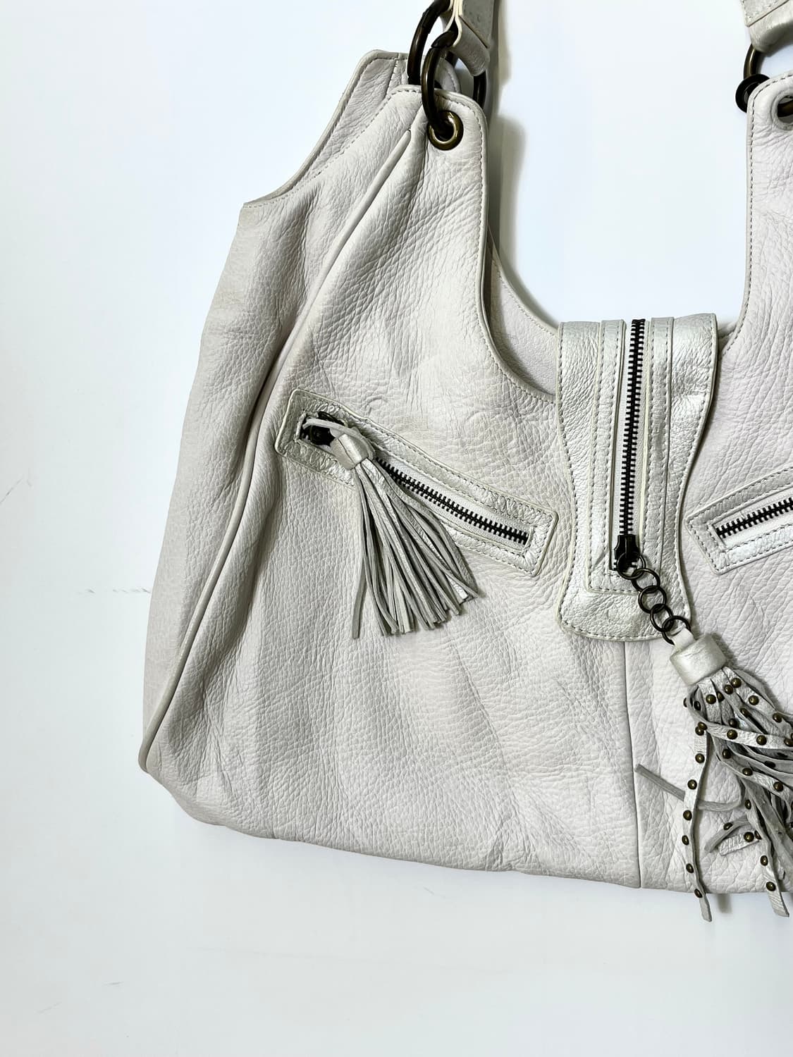 아이보리 테슬 숄더백 상품이미지5