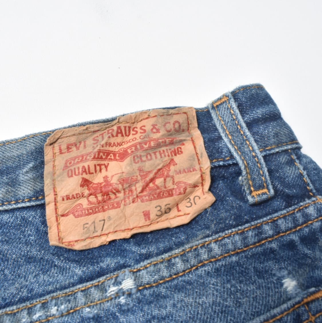 00S 빈티지 리바이스 517 청바지 하드페이드 데님팬츠 N0036 상품이미지2