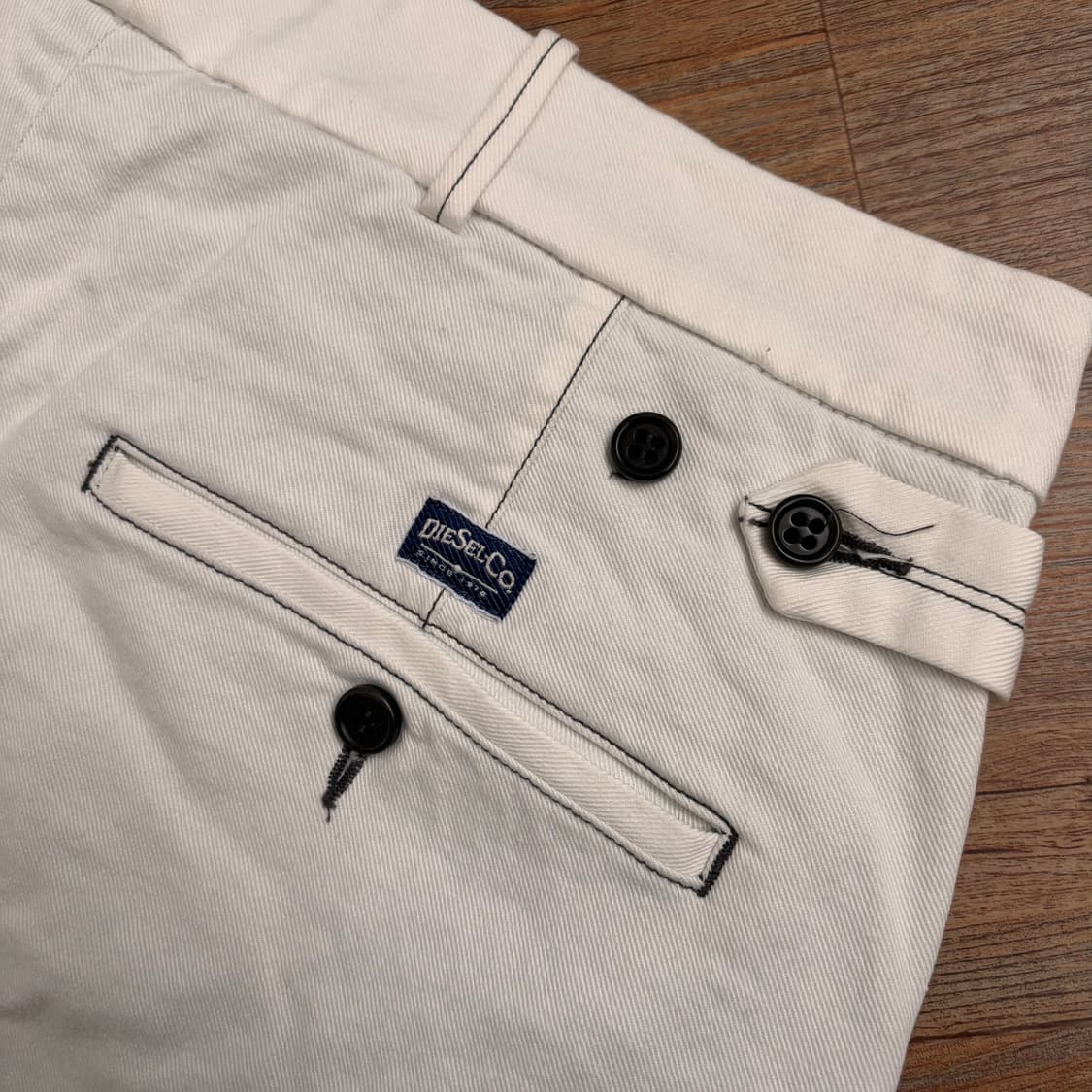 디젤 화이트 CHI TIGHT 테이퍼드 팬츠 이태리 스트레치 바지 상품이미지6