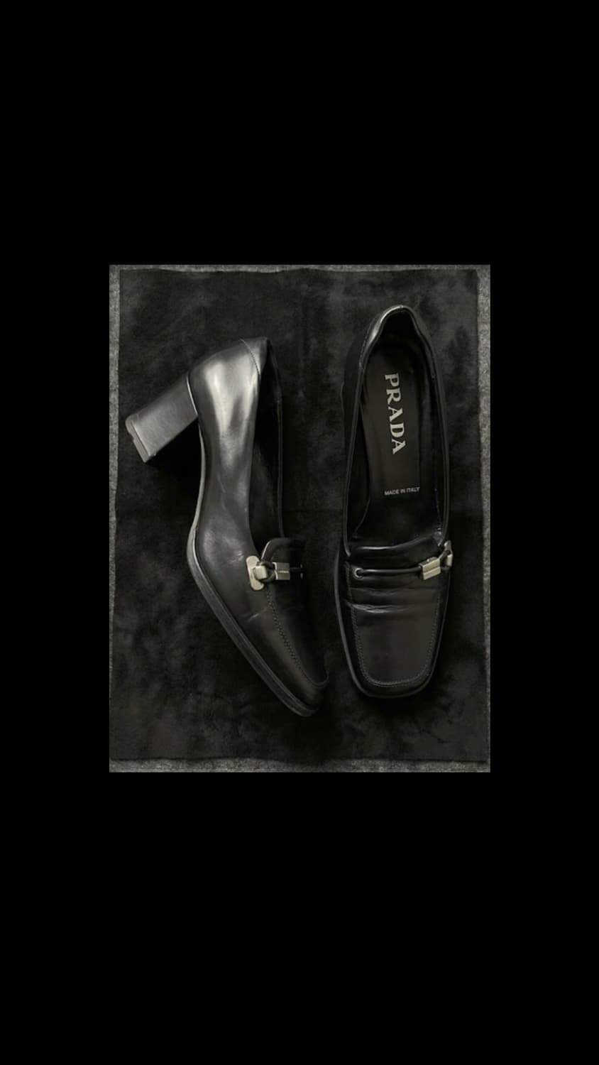 프라다 레더 로퍼 힐 240-245 상품이미지1