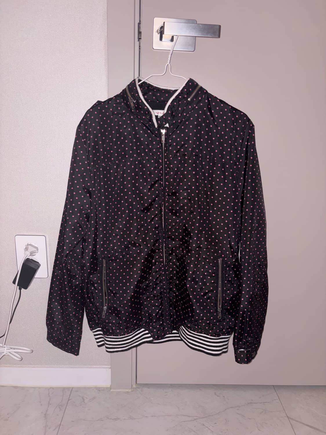 핑크 땡땡이 바람막이 상품이미지1