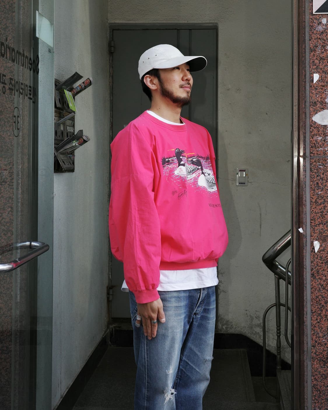 80s 미네소타 레이크 룬 리브 롱슬리브 티셔츠 상품이미지6