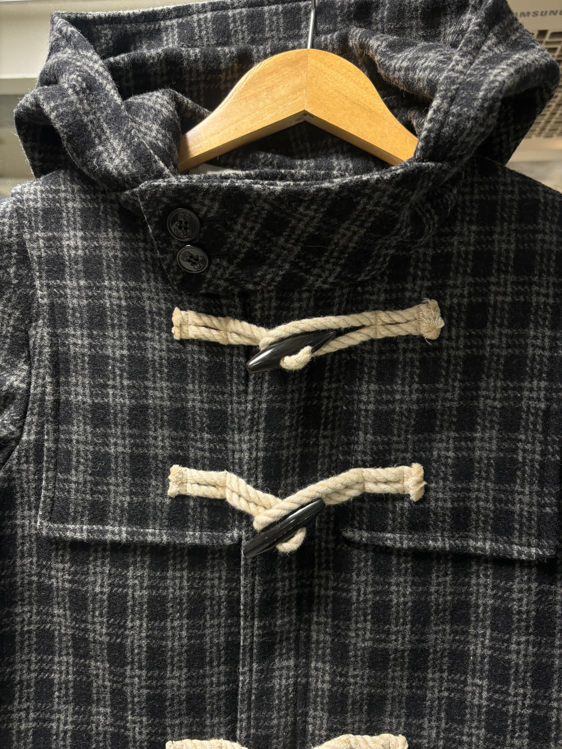 Factotum 체크 더플 코트 상품이미지4