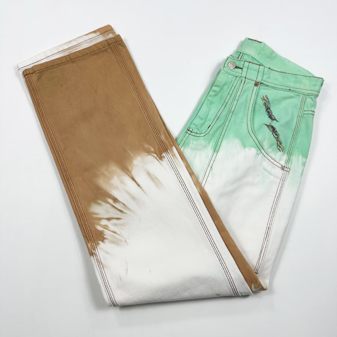 28 앤더슨벨 투톤 그라이데이션 스트레이트 데님팬츠 상품이미지1