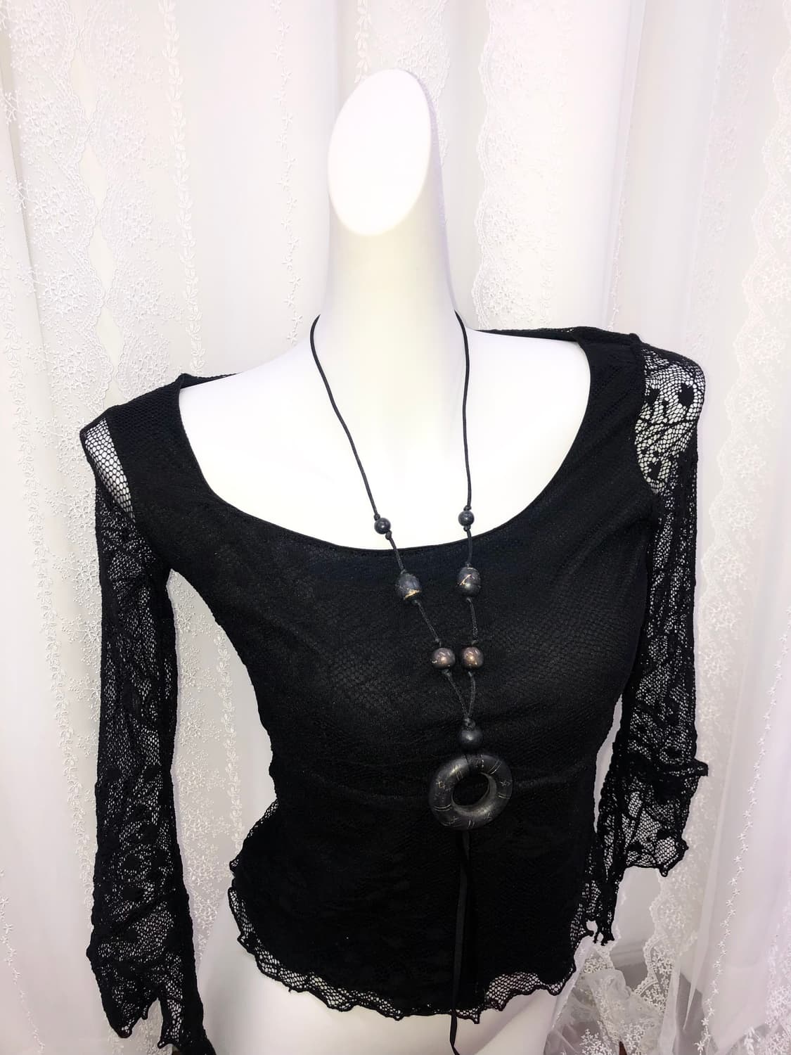 black wood oriental necklace 상품이미지2