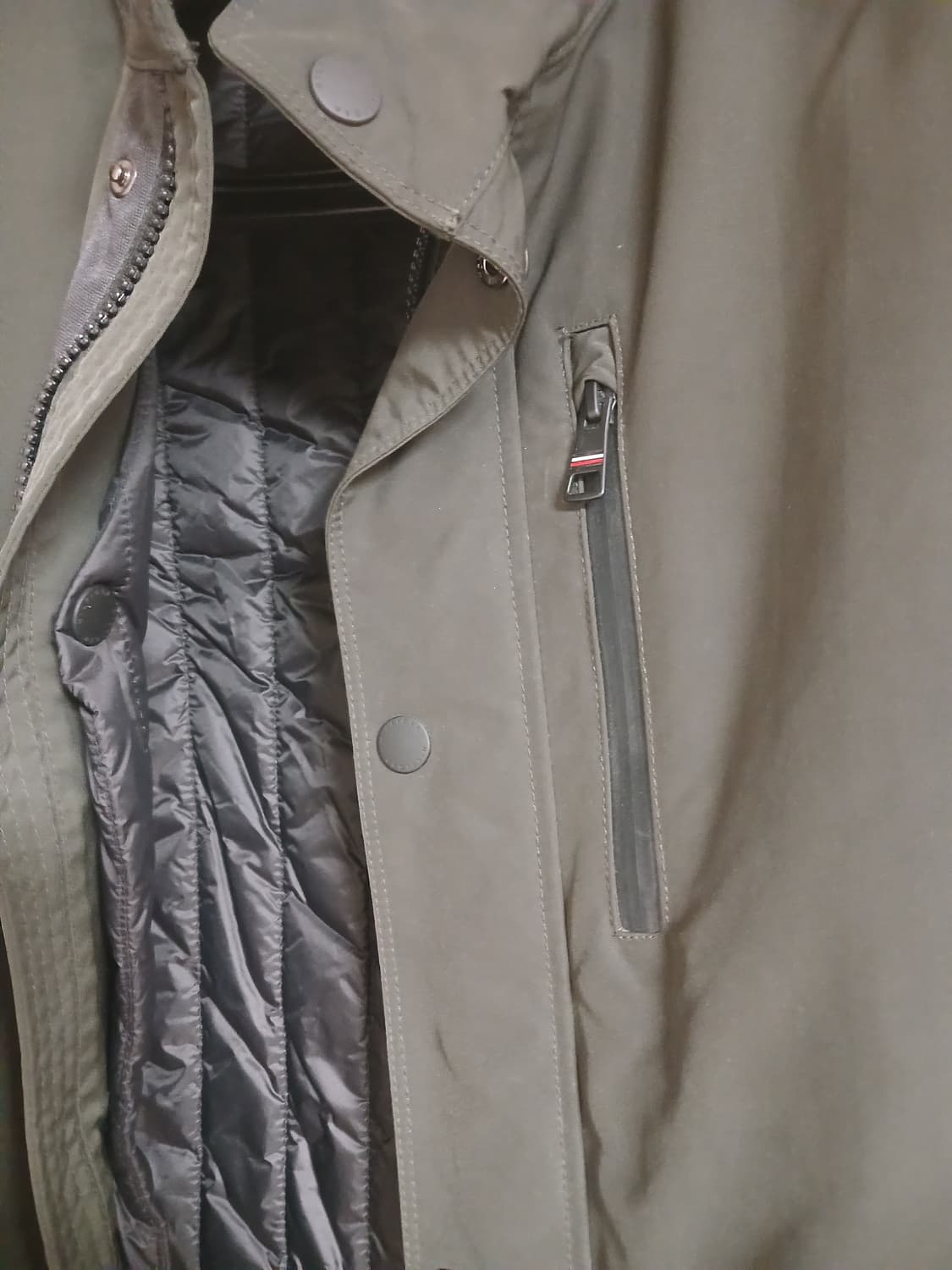 타미힐피거 카키색 누빔 점퍼 XL 상품이미지3