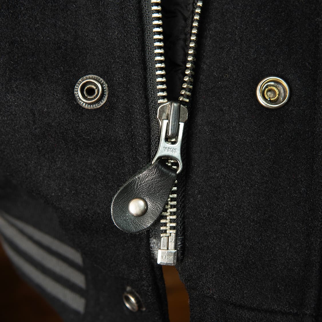 [120] 90s 할리데이비슨 울 레이온 바시티 자켓 블랙  상품이미지4