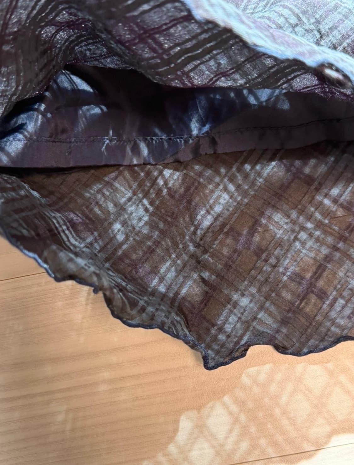 빈티지 체크 롱스커트 상품이미지3