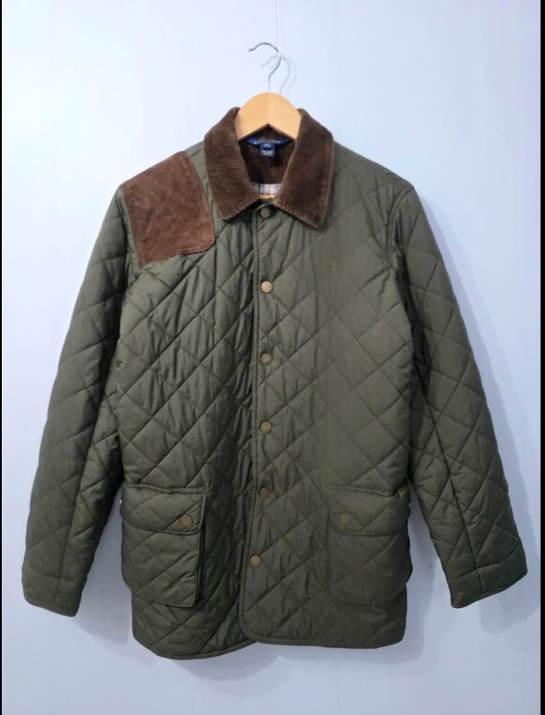 폴로 랄프로렌 퀼팅 자켓 올리브 105 상품이미지1