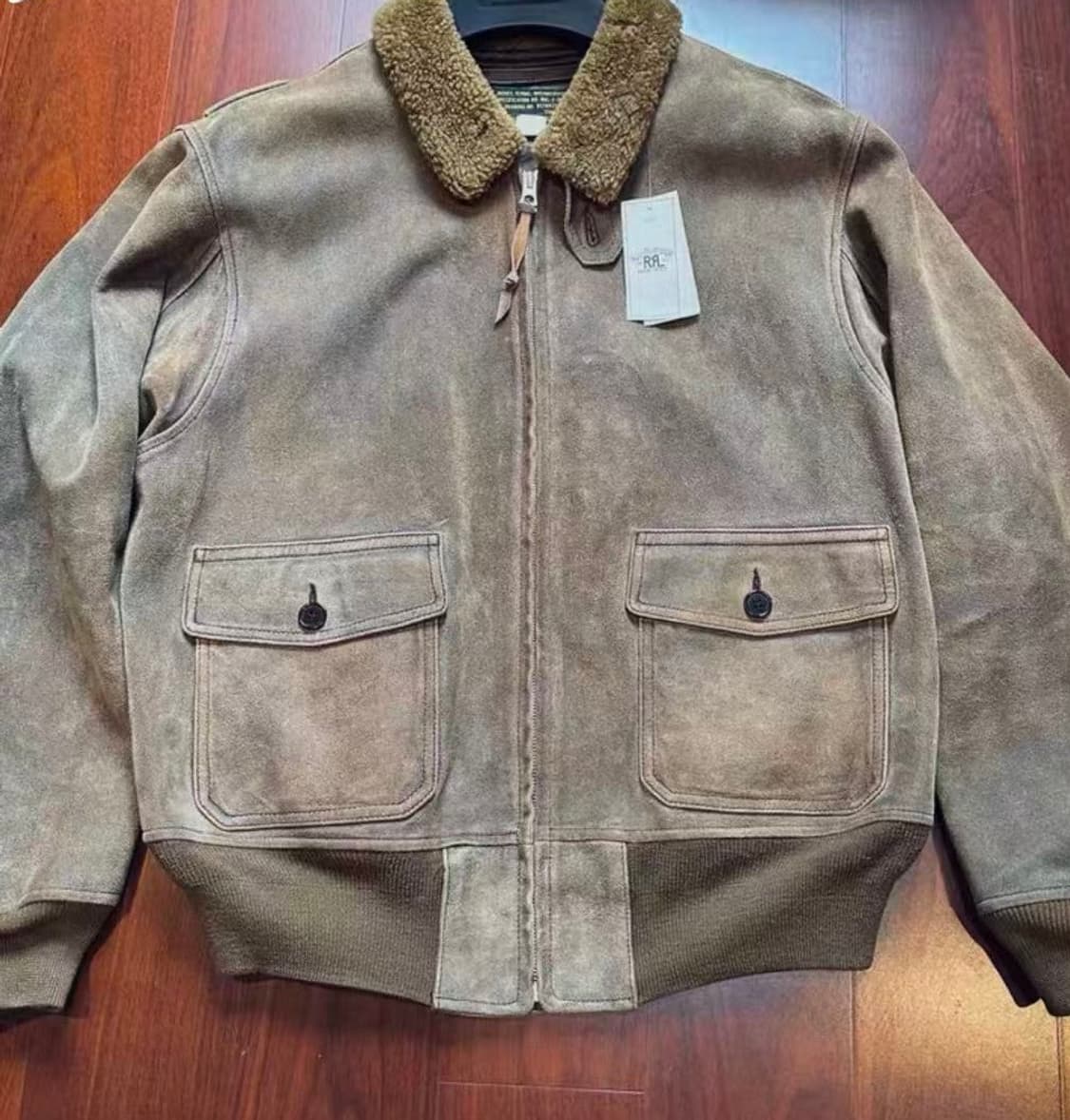 Rrl 러프아웃 스웨이드 G-1 플라이트 레더 자켓 L 상품이미지1