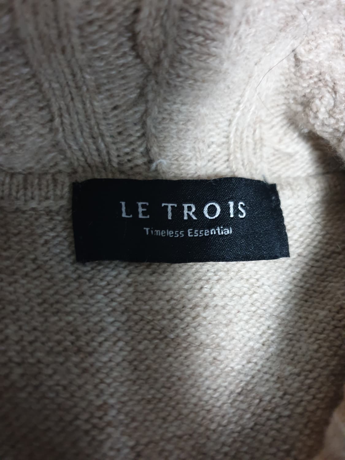 LE TROIS 반버튼 캐시미어혼방 울 후드 베스트 (M) 상품이미지3