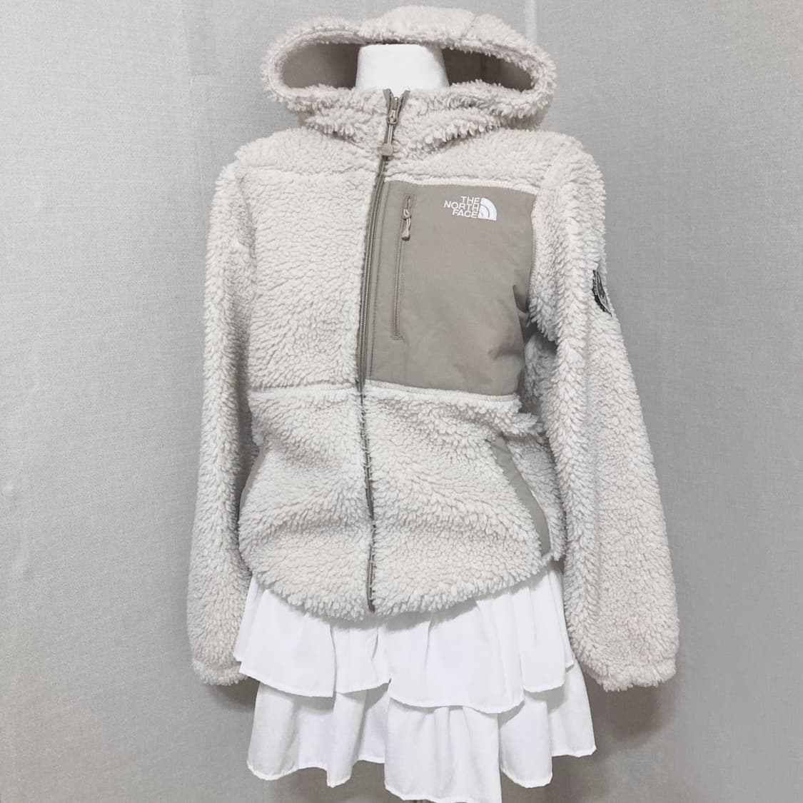 노스페이스 베이지 뽀글이 S 상품이미지1