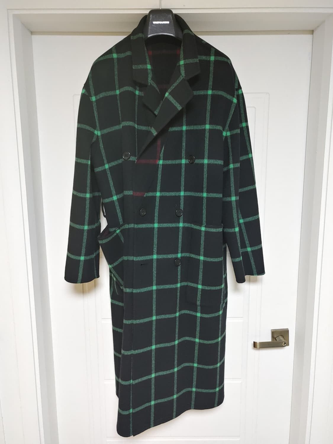 송지오옴므 플란넬 리버시블 캐시울 코트 팝니다 상품이미지1