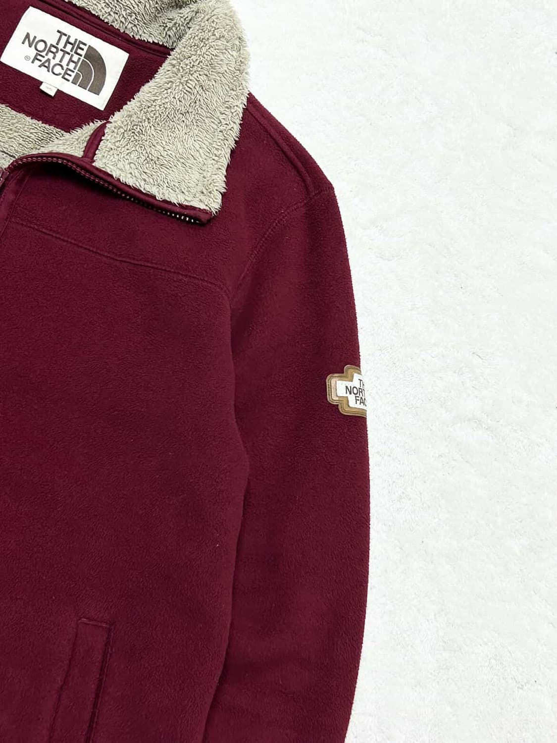 노스페이스 화이트라벨 버건디 플리스 집업 상품이미지6
