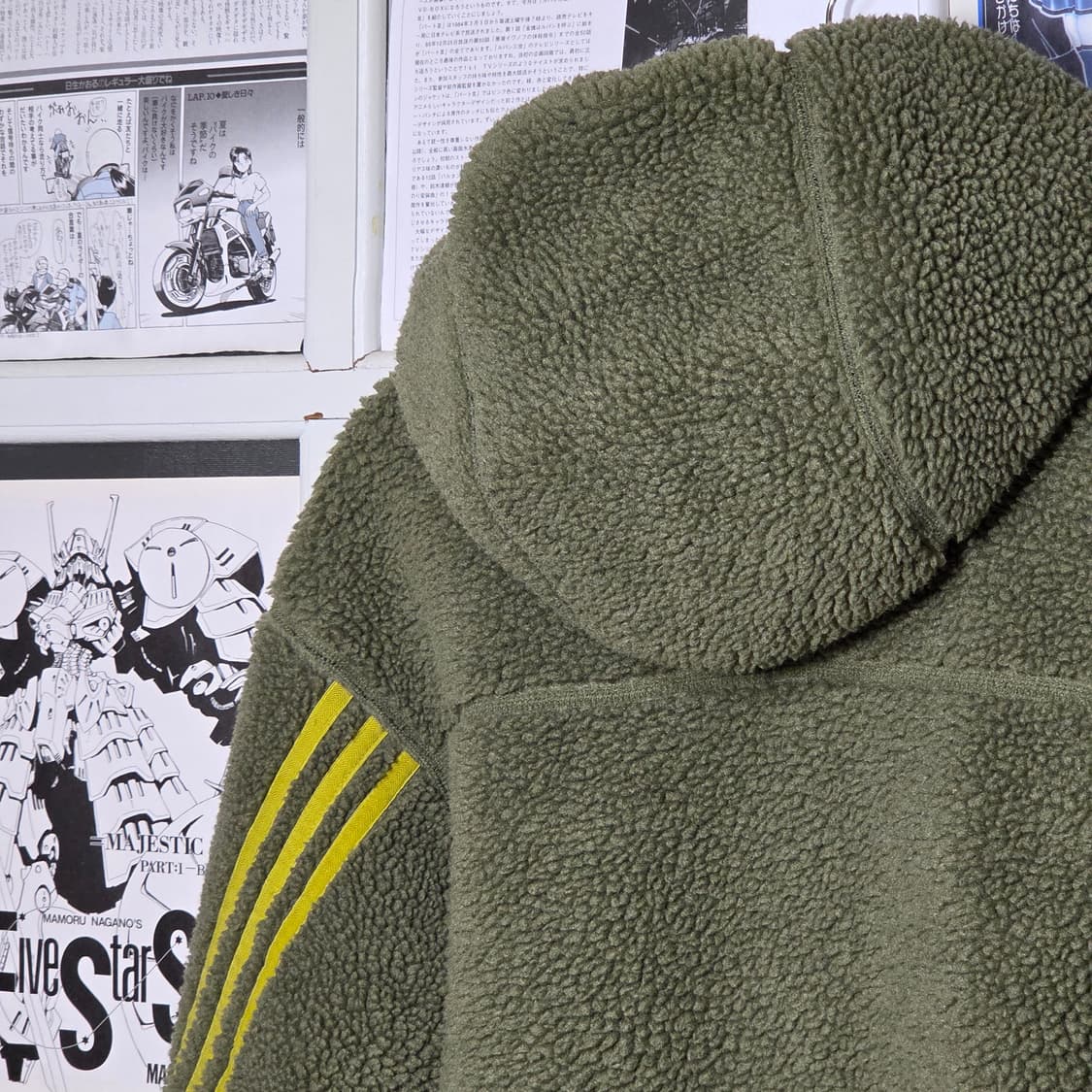 아디다스 카키 리버시블 플리스 후드 점퍼 상품이미지6