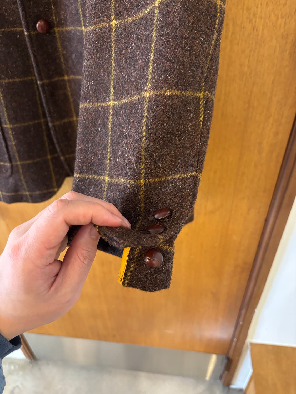 폴스미스 브라운 체크 트위드 블레이저 상품이미지4