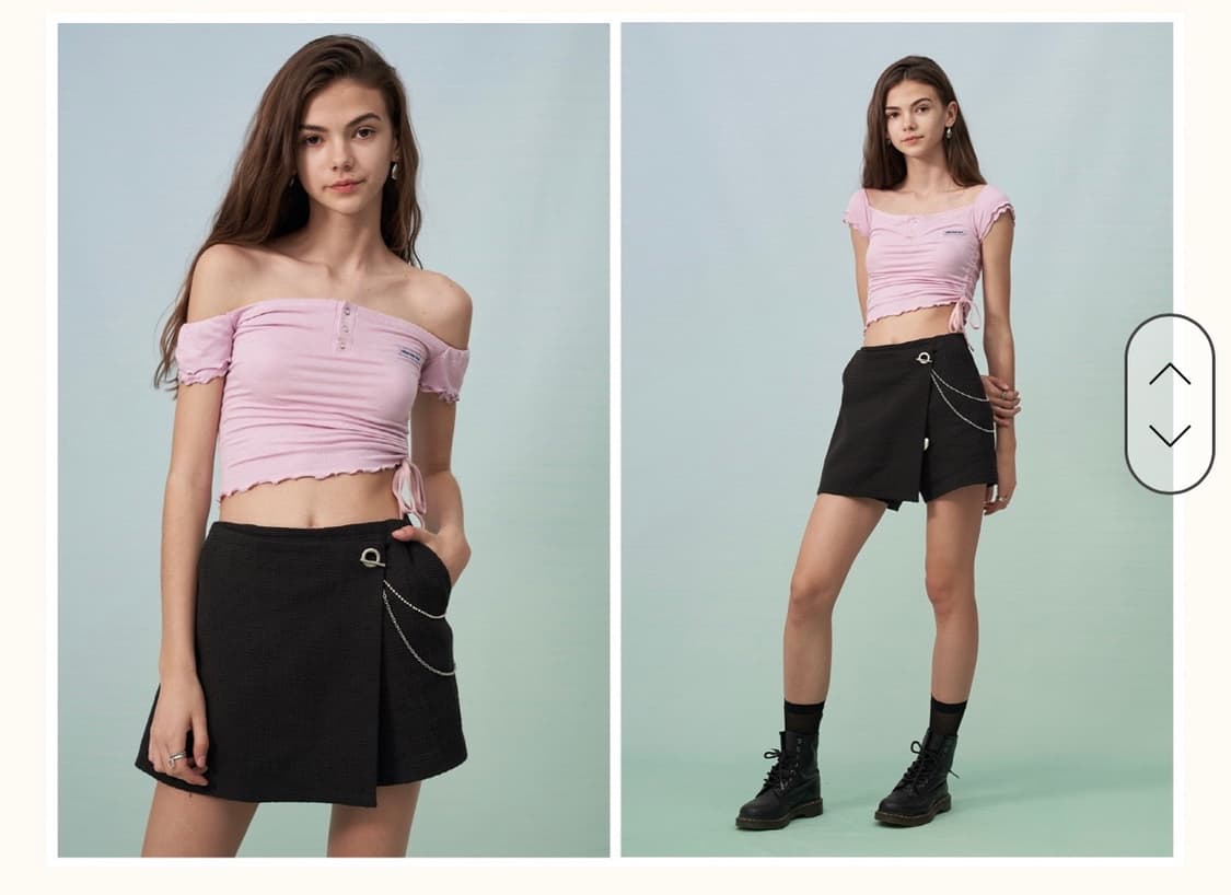 오드원아웃 오프숄더 셔링 탑(새상품) 상품이미지1