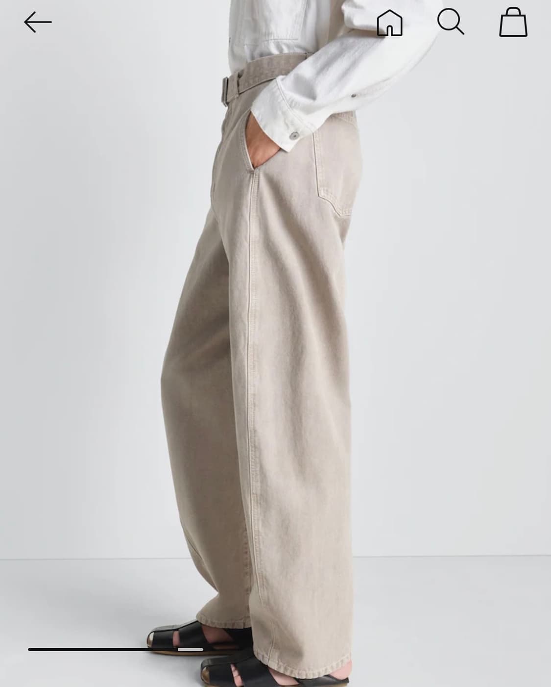 LEMAIRE 트위스티드 벨티드 팬츠 xs 상품이미지4