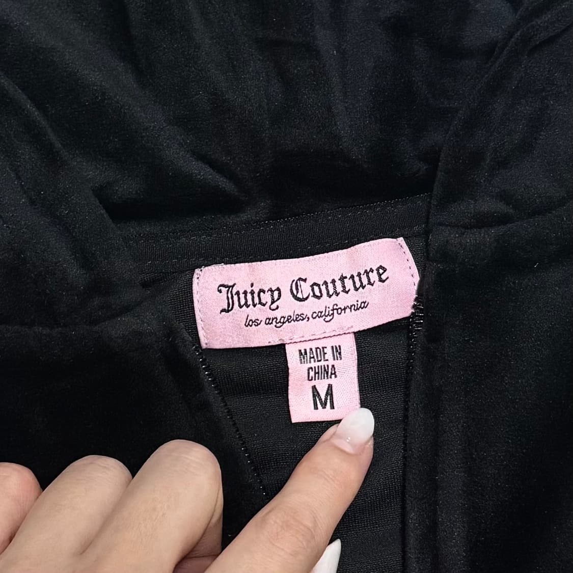 (m) 쥬시꾸뛰르 크롭 벨벳 후드집업 상품이미지3