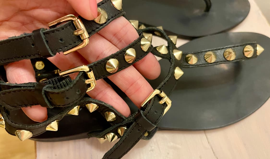ASH 스터드 샌들 블랙 37사이즈 상품이미지4
