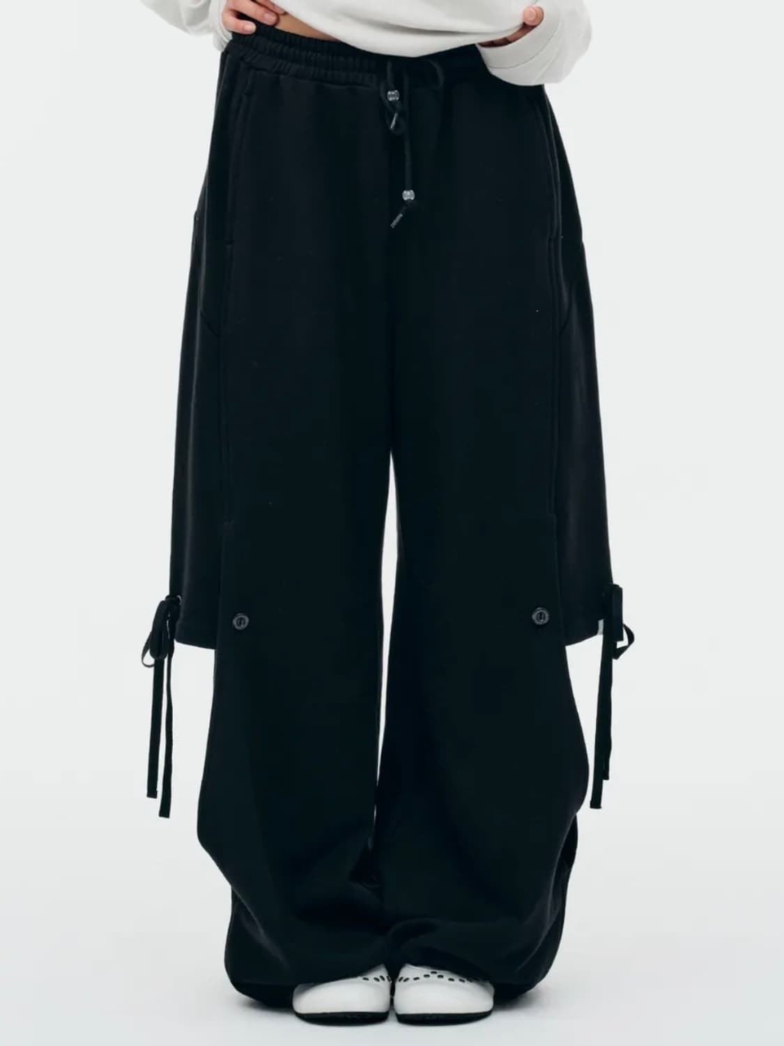 DOUBLE LAYERED SWEATPANTS [BLACK] 상품이미지1