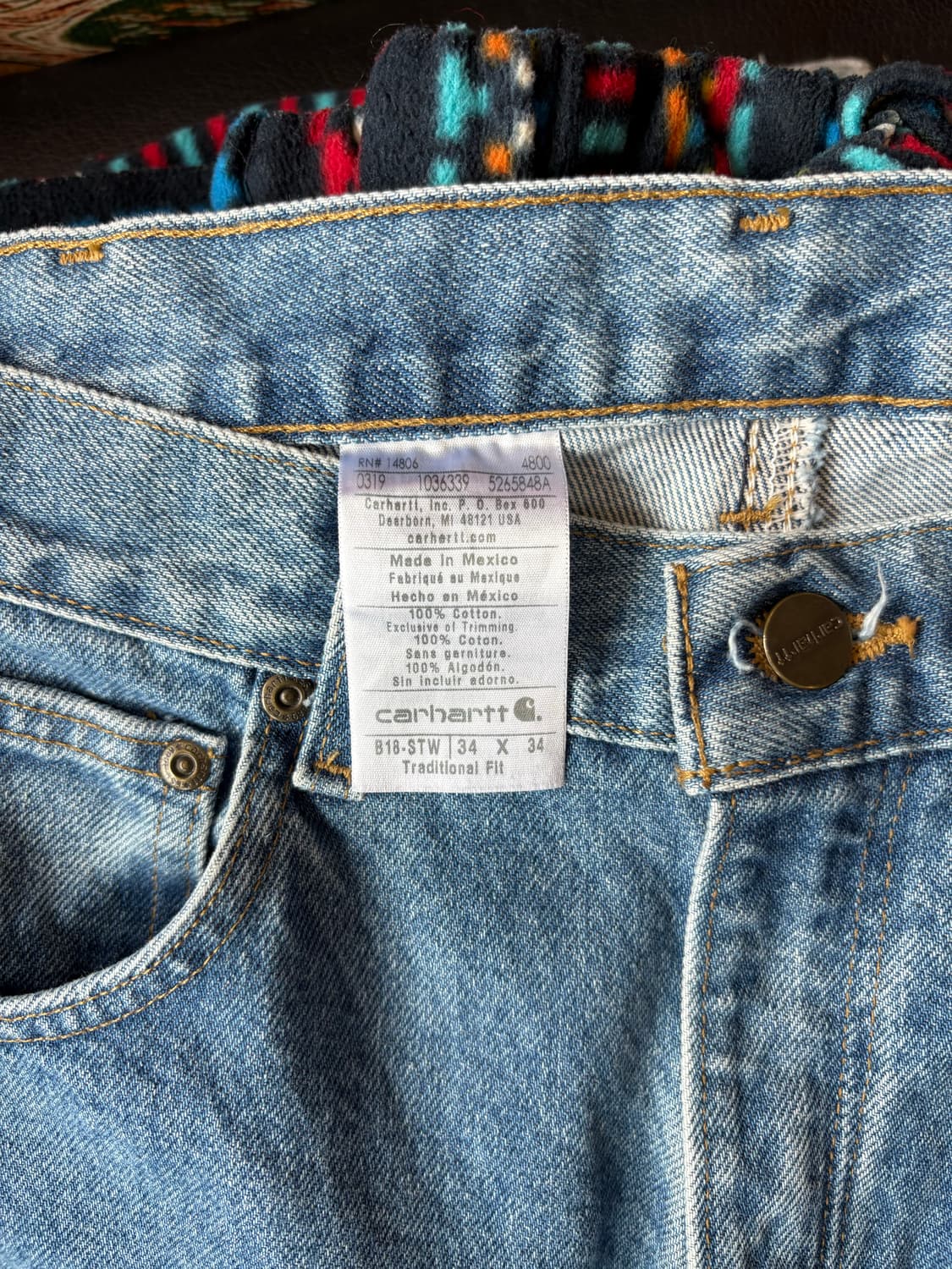 오리지널 칼하트 데님 팬츠 상품이미지4